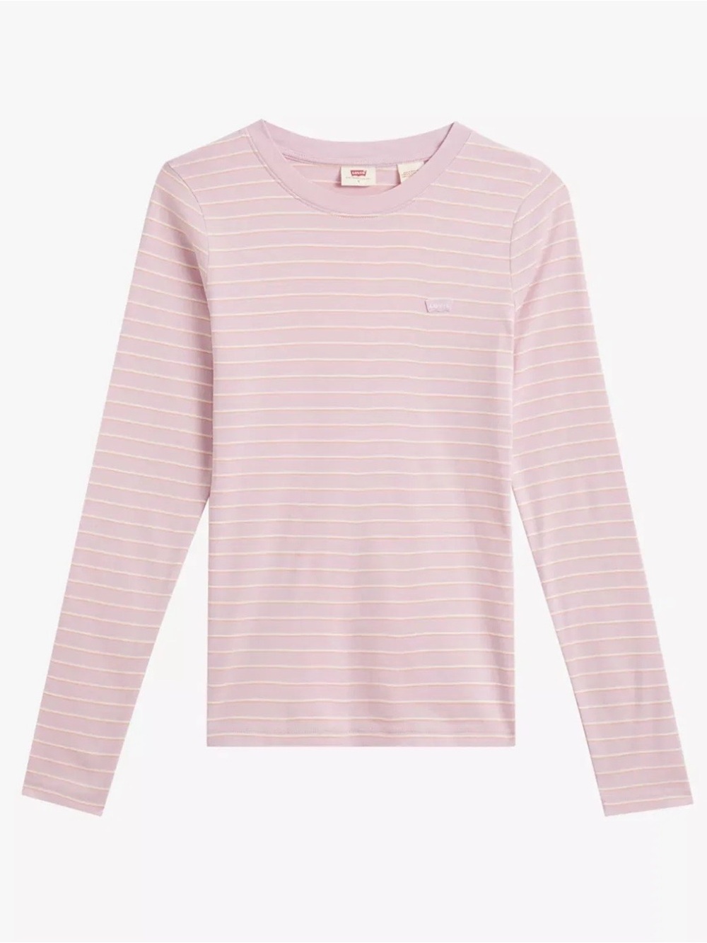 Levi's retro Light Pink & White Striped Long-Sleeve Tee